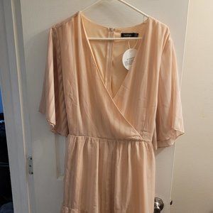 Plus size dressy peach romper